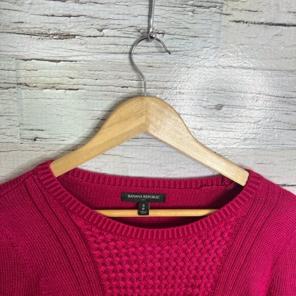 Banana republic pink knit sweater size small - Picture 4 of 8